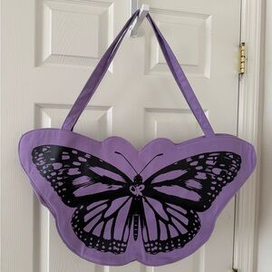 Olivia Rodrigo GUTS Tour Purple Butterfly Tote Bag